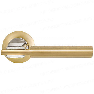 Ручка дверная, модель "Рио", золото/хром